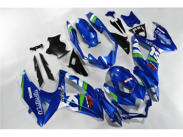 Azul Branco Verde Carenagem Suzuki GSXR 600 / 750 K8 2008-2010 Azul Branco Verde Carenagem Suzuki GSXR 600 / 750 K8 2008-2010