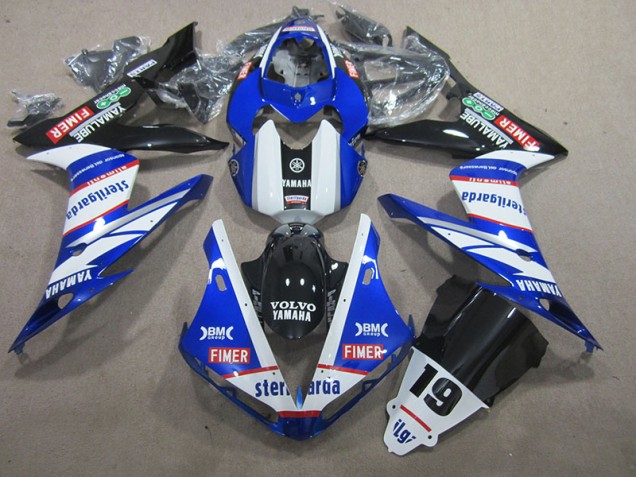 Azul Branco Volvo Sterilgarda 19 Carenagem Yamaha R1 2004-2006 Azul Branco Volvo Sterilgarda 19 Carenagem Yamaha R1 2004-2006