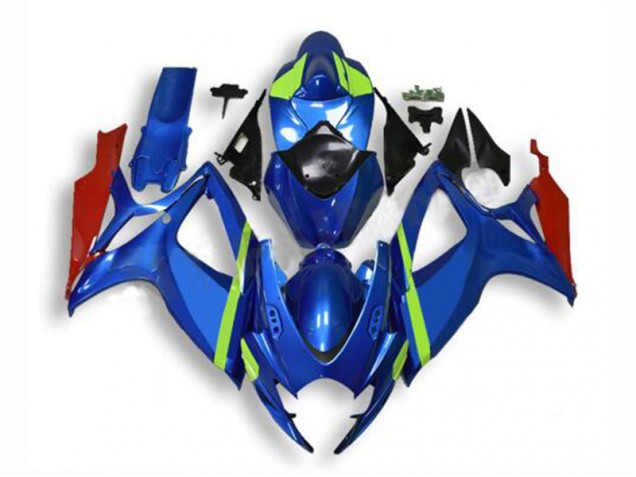 Azul Carenagem & Plástico Suzuki GSXR 600 / 750 K6 2006-2007 Azul Carenagem & Plástico Suzuki GSXR 600 / 750 K6 2006-2007
