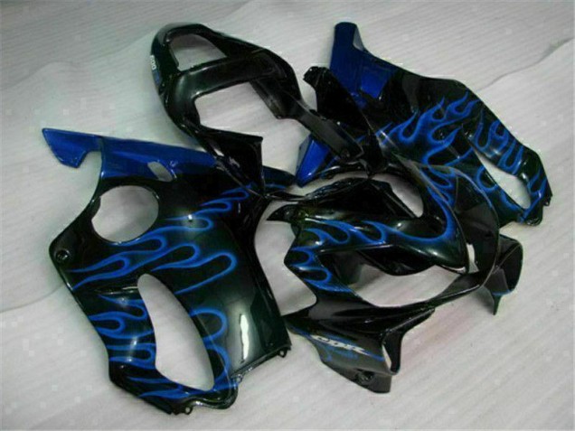 Azul Chamas Carenagem Honda CBR 600 F4i 2001-2003 Azul Chamas Carenagem Honda CBR 600 F4i 2001-2003