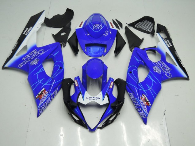 Azul Corona Carenagem Suzuki GSXR 1000 K5 2005-2006 Azul Corona Carenagem Suzuki GSXR 1000 K5 2005-2006