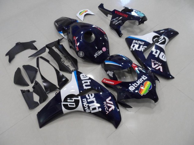 Azul Escuro HP Carenagem Honda CBR 1000RR 2008-2011 Azul Escuro HP Carenagem Honda CBR 1000RR 2008-2011