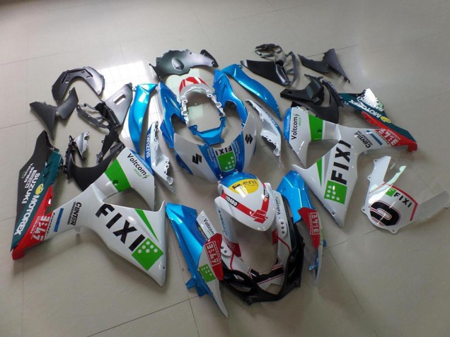 Azul Fixi Carenagem Suzuki GSXR 1000 K9 2009-2016 Azul Fixi Carenagem Suzuki GSXR 1000 K9 2009-2016