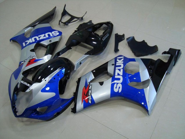 Azul Prata Carenagem Suzuki GSXR 1000 K3 2003-2004 Azul Prata Carenagem Suzuki GSXR 1000 K3 2003-2004