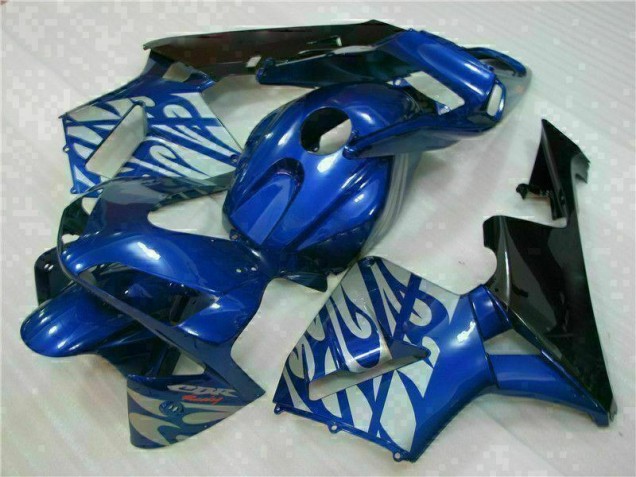 Azul & Prata Chama Carenagem Honda CBR 600RR 2003-2004 Azul & Prata Chama Carenagem Honda CBR 600RR 2003-2004