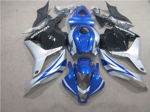 Azul Prata Preto Carenagem Honda CBR 600RR 2009-2012 Azul Prata Preto Carenagem Honda CBR 600RR 2009-2012