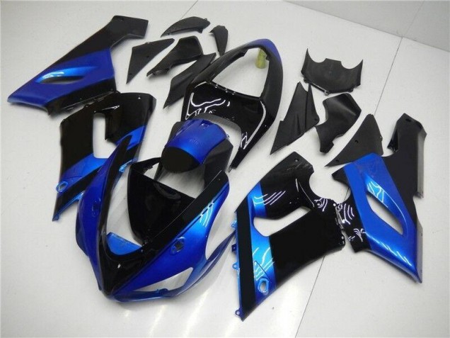 Azul Preto Abs Kits Completos Carenagem Kawasaki ZX6R 2005-2006 Azul Preto Abs Kits Completos Carenagem Kawasaki ZX6R 2005-2006