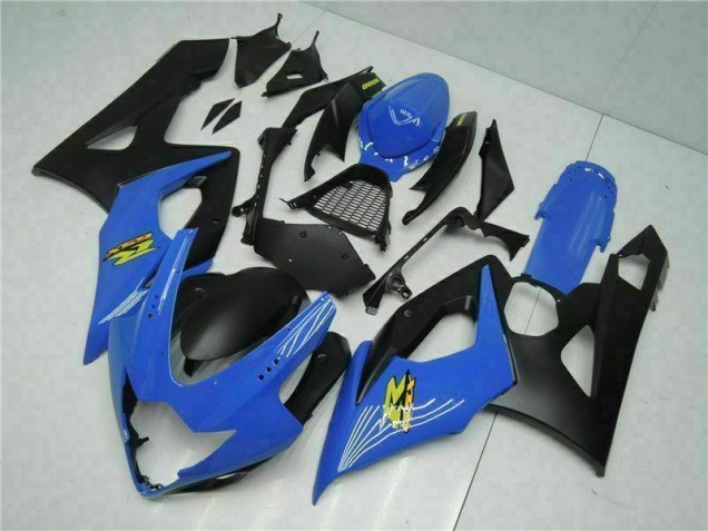 Azul Preto Abs Plástico Suzuki GSXR 1000 K5 2005-2006 Azul Preto Abs Plástico Suzuki GSXR 1000 K5 2005-2006
