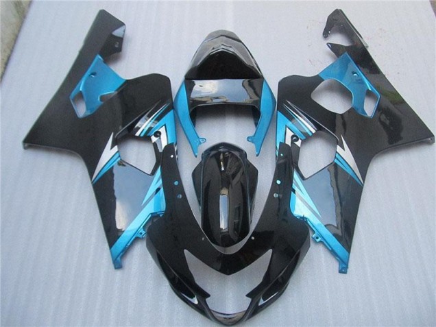 Azul Preto Abs Plástico Suzuki GSXR 600 / 750 K4 2004-2005 Azul Preto Abs Plástico Suzuki GSXR 600 / 750 K4 2004-2005