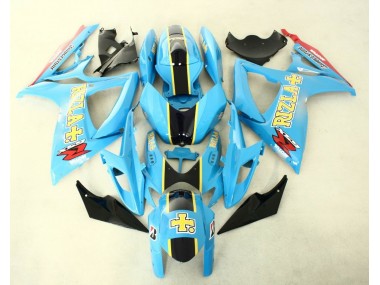 Azul Preto Abs Plástico Suzuki GSXR 600 / 750 K6 2006-2007