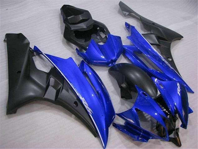 Azul Preto Abs Plástico Yamaha R6 2006-2007 Azul Preto Abs Plástico Yamaha R6 2006-2007