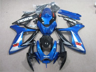 Azul Preto Branco Carenagem Suzuki GSXR 600 K6 2006-2007