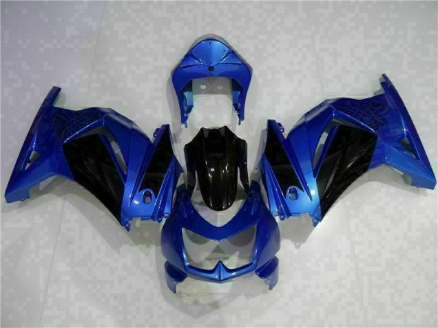 Azul Preto Carenagem Kawasaki EX250 2008-2012 Azul Preto Carenagem Kawasaki EX250 2008-2012