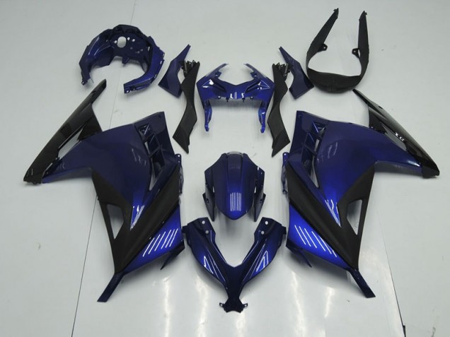 Azul Preto Carenagem Kawasaki ZX 300R 2013-2016 Azul Preto Carenagem Kawasaki ZX 300R 2013-2016