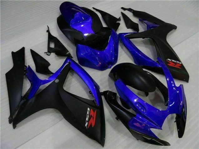 Azul Preto Carenagem & Plástico Suzuki GSXR 600 / 750 K6 2006-2007 Azul Preto Carenagem & Plástico Suzuki GSXR 600 / 750 K6 2006-2007