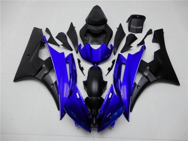 Azul Preto Carenagem & Plástico Yamaha R6 2006-2007 Azul Preto Carenagem & Plástico Yamaha R6 2006-2007