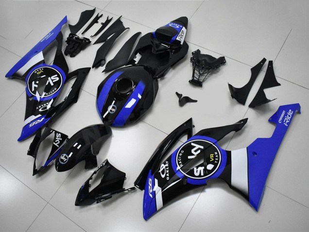 Azul Preto Kit Carenagem Yamaha R6 2008-2016 Azul Preto Kit Carenagem Yamaha R6 2008-2016