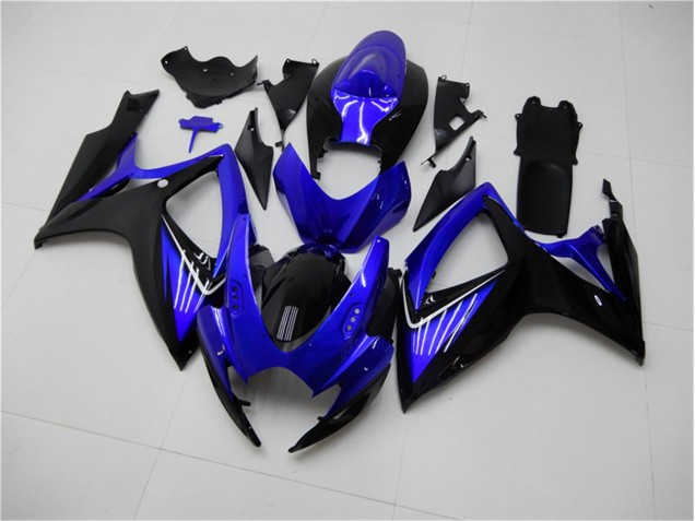 Azul Preto Kits Completo Carenagem Suzuki GSXR 600 / 750 K6 2006-2007