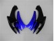 Azul Preto Kits Completo Carenagem Suzuki GSXR 600 / 750 K6 2006-2007