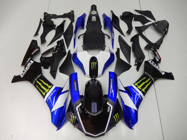 Azul Preto Monster Carenagem Yamaha R1 2015-2019 Azul Preto Monster Carenagem Yamaha R1 2015-2019