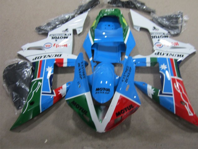 Azul Preto Motul Carenagem Yamaha R1 2002-2003 Azul Preto Motul Carenagem Yamaha R1 2002-2003