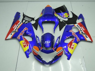 Azul Red Bull Carenagem Suzuki GSXR 1000 K1 2000-2002