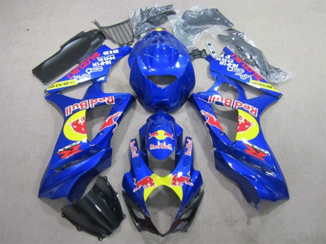 Azul Red Bull Carenagem Suzuki GSXR 1000 K7 2007-2008 Azul Red Bull Carenagem Suzuki GSXR 1000 K7 2007-2008