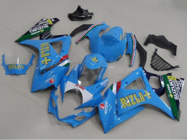 Azul Rizla Carenagem Suzuki GSXR 1000 K7 2007-2008 Azul Rizla Carenagem Suzuki GSXR 1000 K7 2007-2008