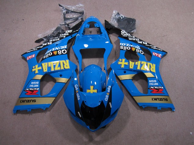 Azul Rizla Q8 Oils Carenagem Suzuki GSXR 1000 K3 2003-2004 Azul Rizla Q8 Oils Carenagem Suzuki GSXR 1000 K3 2003-2004