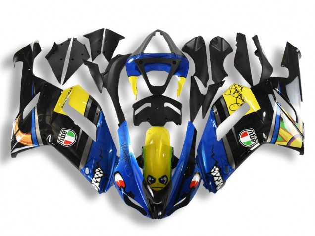 Azul Tubarão Carenagem Kawasaki ZX6R 2007-2008