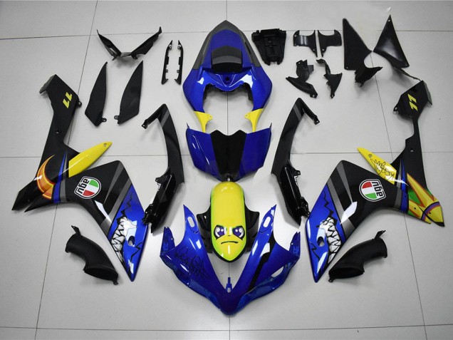 Azul Tubarão Carenagem Yamaha R1 2009-2011