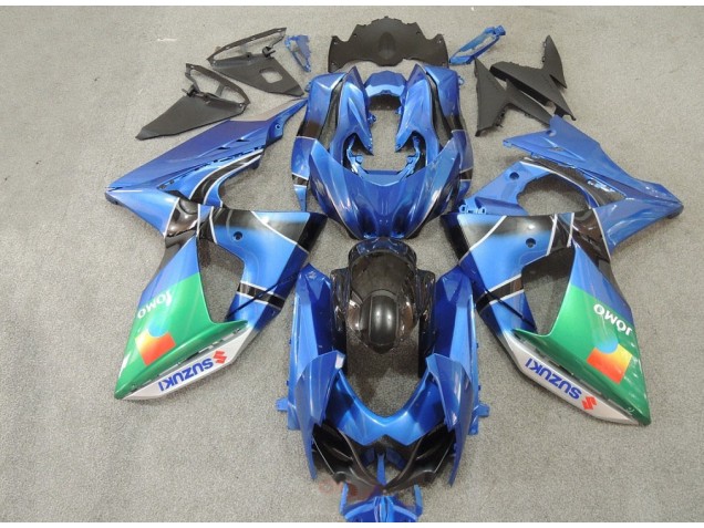 Azul Verde JOMO Carenagem Suzuki GSXR 1000 K9 2009-2016 Azul Verde JOMO Carenagem Suzuki GSXR 1000 K9 2009-2016
