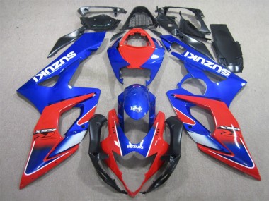 Azul Vermelho Carenagem Suzuki GSXR 1000 K5 2005-2006