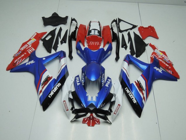 Azul & Vermelho Carenagem Suzuki GSXR 1000 K9 2009-2016 Azul & Vermelho Carenagem Suzuki GSXR 1000 K9 2009-2016