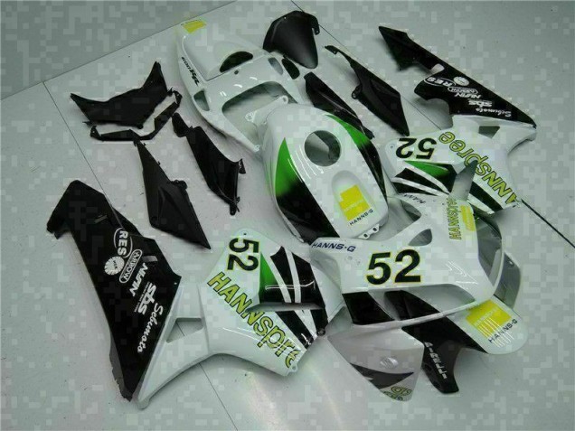 Branco Amarelo Verde 52 Carenagem Honda CBR 600RR 2005-2006 Branco Amarelo Verde 52 Carenagem Honda CBR 600RR 2005-2006