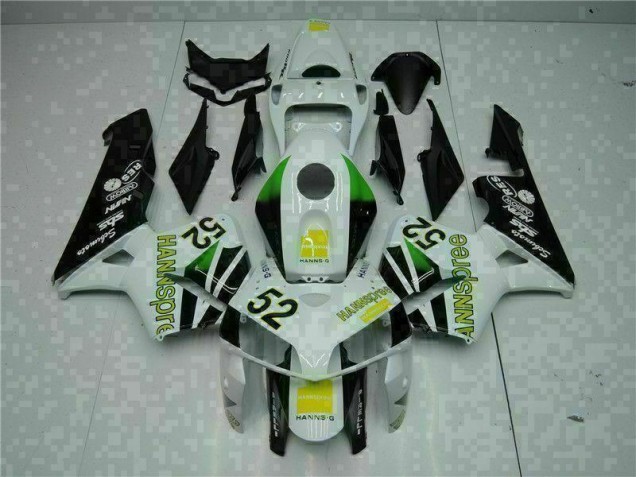 Branco Amarelo Verde 52 Carenagem Honda CBR 600RR 2005-2006 Branco Amarelo Verde 52 Carenagem Honda CBR 600RR 2005-2006