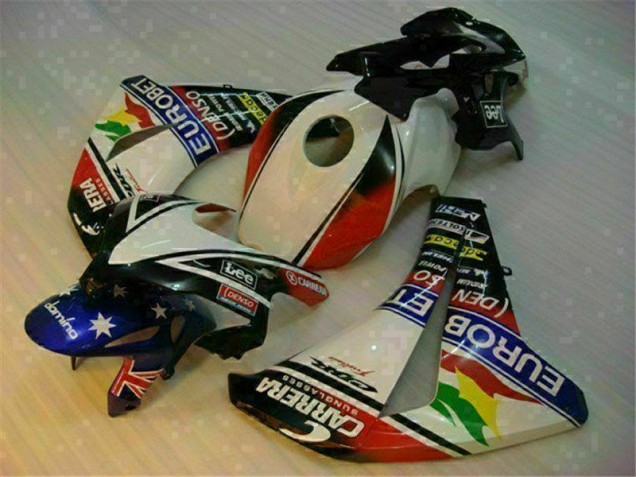 Branco Azul Abs Kit Completos Carenagem Honda CBR 1000RR 2008-2011 Branco Azul Abs Kit Completos Carenagem Honda CBR 1000RR 2008-2011