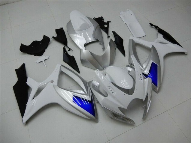 Branco Azul Abs Kits Completos Carenagem Suzuki GSXR 600 / 750 K6 2006-2007 Branco Azul Abs Kits Completos Carenagem Suzuki GSXR 600 / 750 K6 2006-2007
