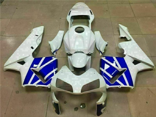 Branco Azul Carenagem Honda CBR 600RR 2003-2004 Branco Azul Carenagem Honda CBR 600RR 2003-2004