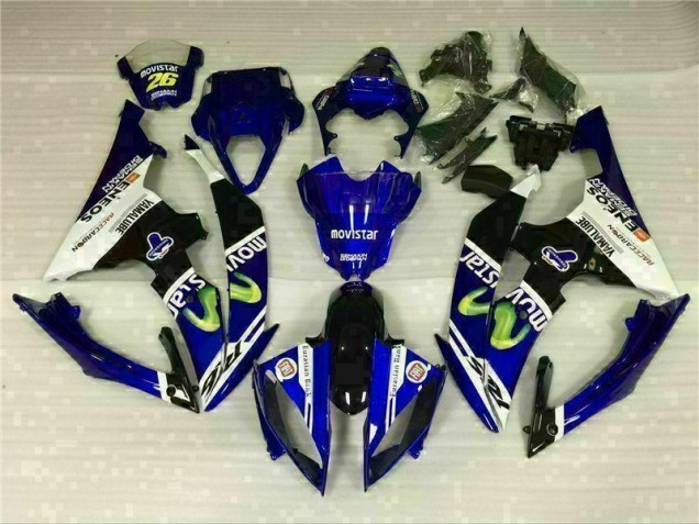 Branco Azul Carenagem & Plástico Yamaha R6 2008-2016 Branco Azul Carenagem & Plástico Yamaha R6 2008-2016