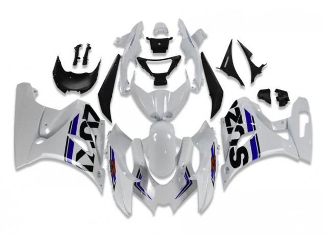 Branco Azul Carenagem Suzuki GSXR 1000 2017-2023 Branco Azul Carenagem Suzuki GSXR 1000 2017-2023