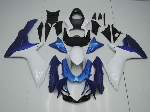 Branco Azul Carenagem Suzuki GSXR 1000 K1 2000-2002 Branco Azul Carenagem Suzuki GSXR 1000 K1 2000-2002