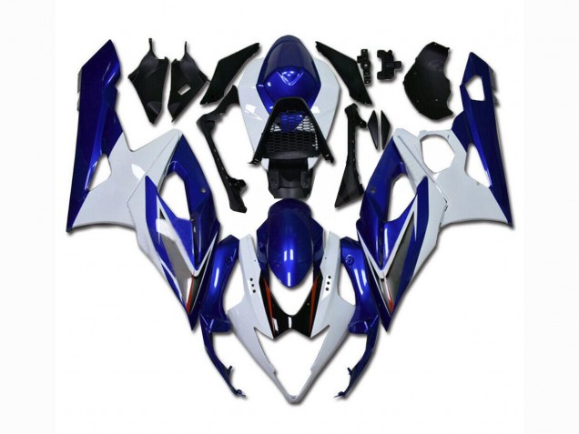 Branco Azul Carenagem Suzuki GSXR 1000 K5 2005-2006 Branco Azul Carenagem Suzuki GSXR 1000 K5 2005-2006