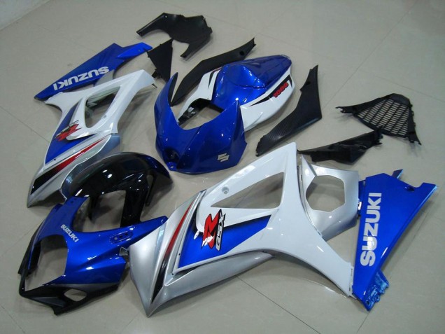 Branco Azul Carenagem Suzuki GSXR 1000 K7 2007-2008 Branco Azul Carenagem Suzuki GSXR 1000 K7 2007-2008
