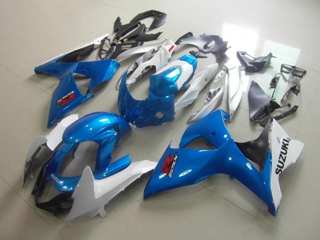 Branco Azul Carenagem Suzuki GSXR 1000 K9 2009-2016 Branco Azul Carenagem Suzuki GSXR 1000 K9 2009-2016