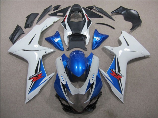Branco Azul Carenagem Suzuki GSXR 600 K11 2011-2021 Branco Azul Carenagem Suzuki GSXR 600 K11 2011-2021