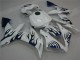 Branco Azul Chama Carenagem Yamaha R1 2004-2006 Branco Azul Chama Carenagem Yamaha R1 2004-2006