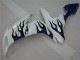 Branco Azul Chama Carenagem Yamaha R1 2004-2006 Branco Azul Chama Carenagem Yamaha R1 2004-2006