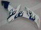 Branco Azul Chama Carenagem Yamaha R1 2004-2006 Branco Azul Chama Carenagem Yamaha R1 2004-2006
