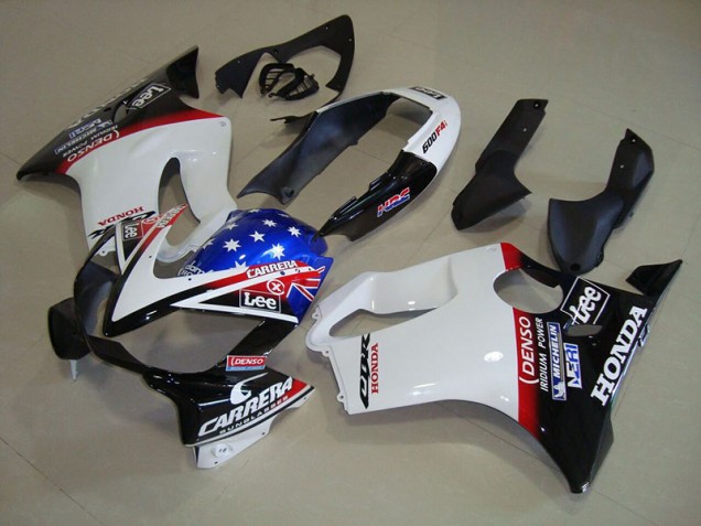 Branco Azul DENSO HRC Carrera Carenagem Honda CBR 600 F4i 2004-2007